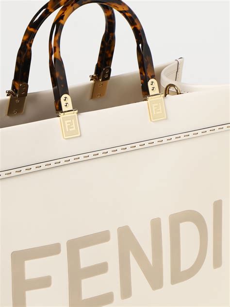 fendi tote white|fendi tote shopper.